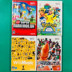 [3 점 세트 + 덤] Wii 뉴 슈퍼 마리오 브라더스 포켓 파크 Wii 피카츄의 대모험 Wii Music + 덤 가면 라이더 클라이맥스 히어로즈 포제