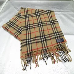 BURBERRY バーバリー ベージュ ノバチェック マフラー ハウスチェック カシミヤ