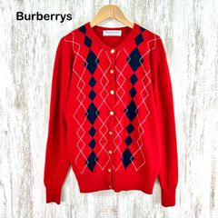 Burberrys旧タグカーディガン 赤 金ボタン ホースマーク 80年代