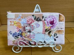 1867.ハンドメイド　ファスナーバッグ　ジョリーフルール コラージュ柄 1867.ハンドメイド ファスナーバッグ ジョリーフルール コラージュ柄