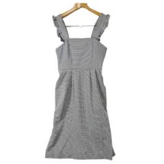 美品☆ NICE CLAUP ひざ丈 ワンピース 春秋 Fサイズ　b762