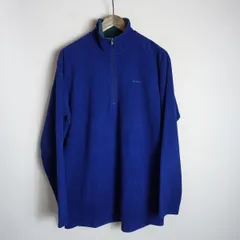 90s patagonia パタゴニア 43470 CAPILENE キャプリーン ハーフジップ フリース ジャケット シンチラ プルオーバー 紺L USA製 本物504P14♪