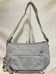 4 kipling キプリング ショルダーバッグ K1248209A グレー チャーム付