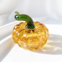 作家　ガラス作家　キャンドルホルダー　オブジェ　パンプキン　アートガラス 作家 ガラス作家 キャンドルホルダー オブジェ パンプキン アート