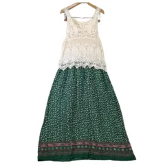 美品☆ noble coton ノーブルコットン ワンピース Fサイズ　b768