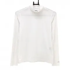 【超美品】キャロウェイ ハイネックインナーシャツ 白 ラメロゴ レディース M ゴルフウェア Callaway