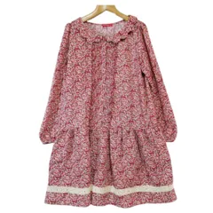 美品☆ アースミュージックアンドエコロジー ひざ丈 ワンピース 花柄　b770