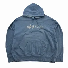 Alpha Industries パーカー メンズ 5L ライトブルー  ビッグサイズ ビッグシルエット スウェット トレーナー 水色のサムネイル