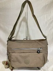5 kipling キプリング ショルダーバッグ K13163 ブラウン系 チャーム付
