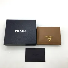 ◎◎PRADA プラダ サフィアーノレザー2つ折り財布  1MV204 キャラメル