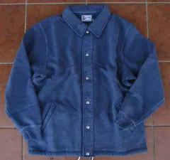 特価！フェルコ（USA）日本製・高品質！フレンチテリー素材＆ピグメント加工で仕上げたコダワリのスエットジャケット！FELCO（USA）16OZ・ヘビーウエイト・コーチジャケット（ネイビー）