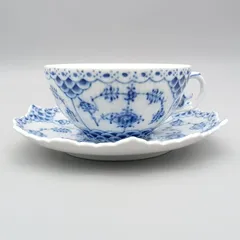 未使用 ロイヤル・コペンハーゲン フルレース 23cm プレート 6枚 ブルーフルーテッド ハーフレース プレート 19cm|ロイヤル