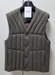 TIME HOMME グースダウン キルトダウンベスト チャコール SW 105(100) サイズ ほぼ新品出品