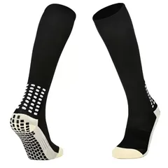 在庫一掃 新品 滑り止め靴下「 2足セット」　ソックス　サッカー　靴下  男の子 スポーツ メンズソックス サッカー ソックス ジュニア ハイソックス フットサル ロング  ブラック  大人