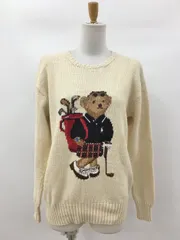 ポロラルフローレン POLO RALPH LAUREN ニットセーター M ベア刺繍 綿 2512WR121