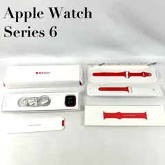 稼働品　Apple Watch Series 6(GPSモデル) 　アップルウォッチシリーズ6　M00M3J/A　スマートウォッチ　バンドセット　レッド　44mm　W45