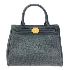 未使用級 ✨ 印傳屋 ハンドバッグ フォーマルバッグ ブラック 黒色 