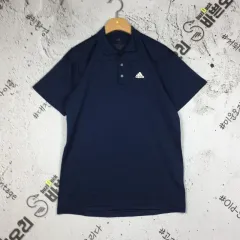 アディダス 機能性 ゴルフ 半袖 カラーTシャツ ネイビー M 1000541