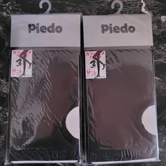 新品 未使用品 日本製 Piedo カラーラメ入りトレンカ　M〜L 2個セット ブラック 黒 国産 お洒落 タイツ