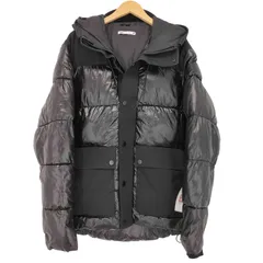 ザラ ZARA コントラスト パフジャケット シャイニー メンズ import：S 