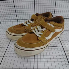 ◇ Θ バンズ VANS オールドスクール ベルクロ キッズスニーカー キャメル系 子ども用 21.0 E  【1510290001759】