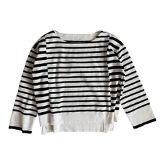 ZK33 GRACE Class グレースクラス ボーダー七分袖トップス カットソー ホワイト×ブラック レディース SIZE36