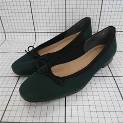 ◇ Θ アリィアンコール Alii Encore バレエシューズ スエード調 グリーン系 22.5cm レディース E  【1510240012606】