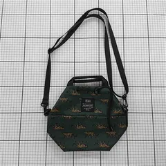 ◇ キウ kiu アニマル柄 ショルダーバッグ グリーン系 レディース E  【1510240005684】