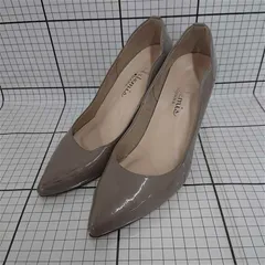 ◇ Θ アルテミスダイアナ Artemis DIANA エナメルパンプス 23.5cm グレージュ系 レディース E  【1510290009410】