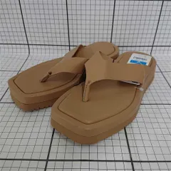 ◇ ⊂ ジーユー GU ボリュームトングサンダル 32ベージュ S レディース E  【1511060027962】
