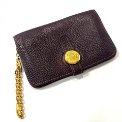 エルメス HERMES ドゴン キーケース トリヨン パープル ゴールド金具 □F刻印（2003年）コインケース レザー【鑑定済み】正規品のサムネイル