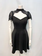 2020 DAZZY デイジー　キャバクラ　ドレス　レース　フレア　フロントカット