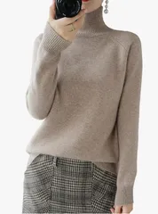 セーター レディース タートルネック トップス 長袖 カットソーセーター 秋 冬 ハイネック プルオーバーセーター 柔らか 伸縮性良い 着回し力 着痩せ 無地 シンプル おしゃれ トニットソー