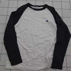 ◇ Θ チャンピオン Champion ラグラン長袖Tシャツ ホワイト系×ブラック系 メンズL E  【1512020002968】