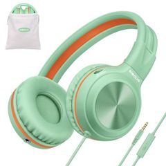 SIMOLIO 소년 소녀 헤드폰 마이크와 유선 학교 헤드폰 어린이 청소년 성인 PC 태블릿 MP3/485dB94dB104dB 볼륨 제한 헤드셋 조정 가능한 헤드 밴드와 904G