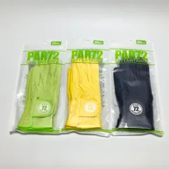 G389 新品 PAR72 パー72 パーセッタンタドゥエ グローブ 手袋 ゴルフ ゴルフウェア 20cm 両手 レディース メンズ イエロー グリーン ネイビー  通気性 3点 セット まとめ売り
