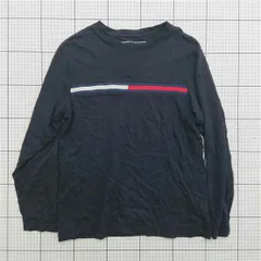 ◇ Θ トミー ヒルフィガー TOMMY HILFIGER 長袖Tシャツ ネイビー系 メンズ S E  【1512020003248】
