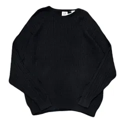 90s OLD GAP ギャップ ケーブルニット コットンニット 黒 LサイNo.EA59