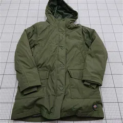 ◇ ⊇ ディッキーズ Dickies フード付き中綿モッズコート Lサイズ メンズ カーキ系 E  【1512020007079】