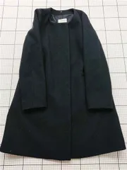 ◇ ⊇ グローバルワーク GLOBAL WORK ノーカラーウールコート ブラック系 M レディース E  【1512020006645】