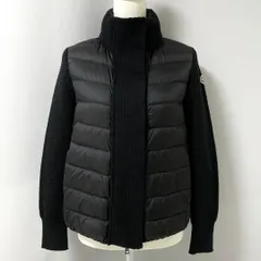 MONCLER / ニットダウンジャケット S ブラック レディース