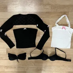 着用画像O バレエコア ブラック 白 セット まとめ売り