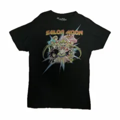 セーラームーン Tシャツ M ブラック 集合プリント【A-622】