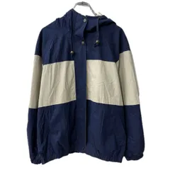 LONDON FOG ジャケット M ネイビー アイボリー ジップアップ スナップボタン ラグラン アウター 春秋物 a801-5258