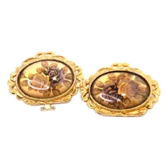 【ブローチ 2個セット】　ジュエリー　花柄　バラ　薔薇