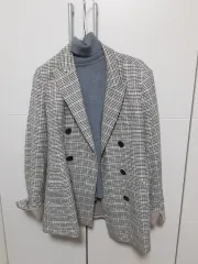 ウリ オッパ ナ アンゴ アンノアジュヌン カン・ミンギョンst ソレジア CHECK ジャケット タートルネック セット