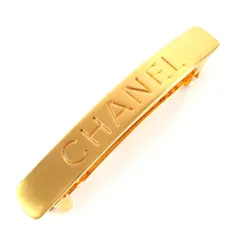 未使用品◇CHANEL シャネル 96A A07705 ロゴ刻印入り ヘアアクセサリー ヘアピン 髪留め バレッタ ゴールド 箱付き フランス製 レディース