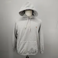 90s POLO RALPHLAUREN 　ナイガイ  プルオーバーアップパーカー　L  　グレー　カンガルーポケット　ポロ ラルフローレン