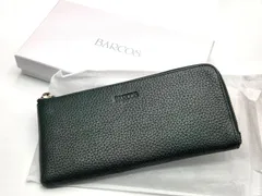 R80108 未使用 BARCOS バルコス 長財布 レザー L字ファスナー グリーン 箱付き