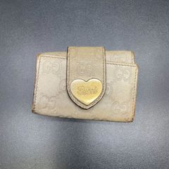 GUCCI グッチ キーケース 6連 ハート金具 GG柄 レザー ピンク - メルカリ